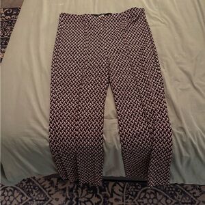 Anthropologie Maeve Black and tan Patterned pants